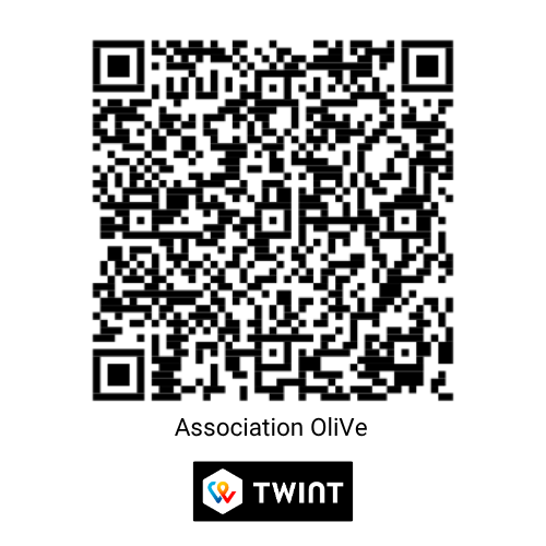Code QR TWINT de l’Association OliVe, à scanner pour faire un don.